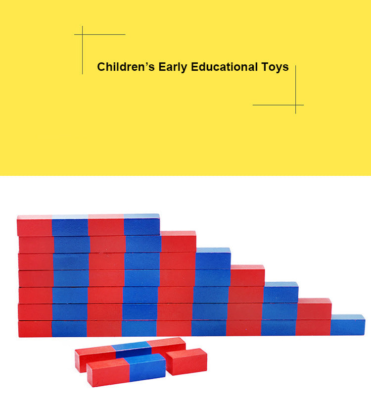 Red and blue number stick early childhood education toys