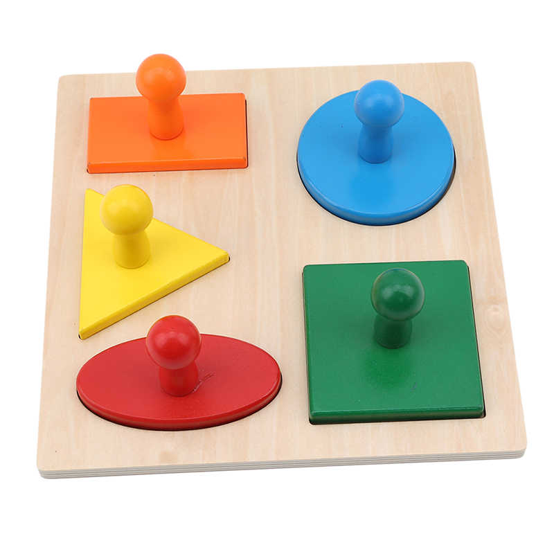 Geometric Panel Wooden Cognitive Early Education Toys