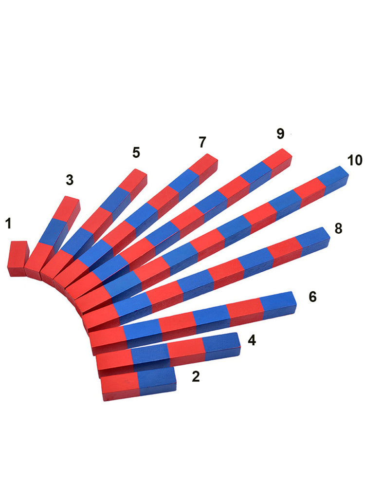 Red and blue number stick early childhood education toys