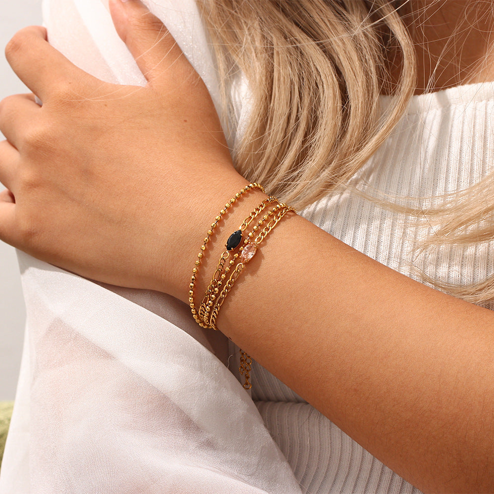 Fashion Simple Double-layer Bead Bracelet