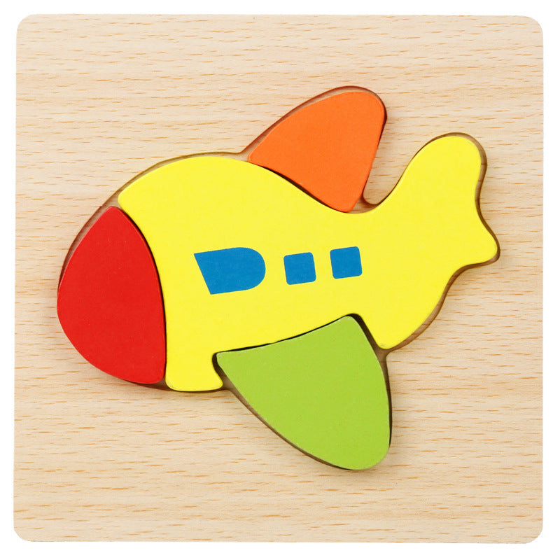 3D Three-dimensional Children's Wooden Toys Early Education Puzzle