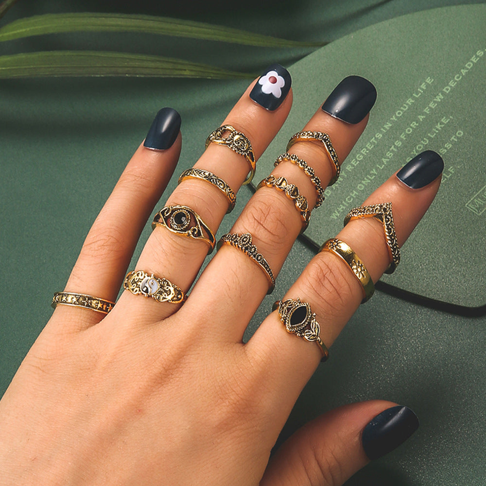 European And American Cross-border Jewelry Retro Style Black Gems