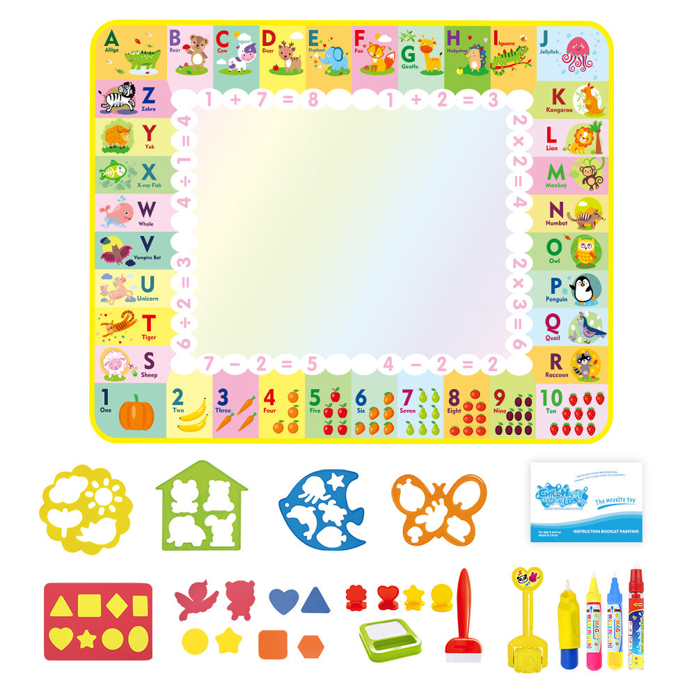 Alphabet animal water canvas