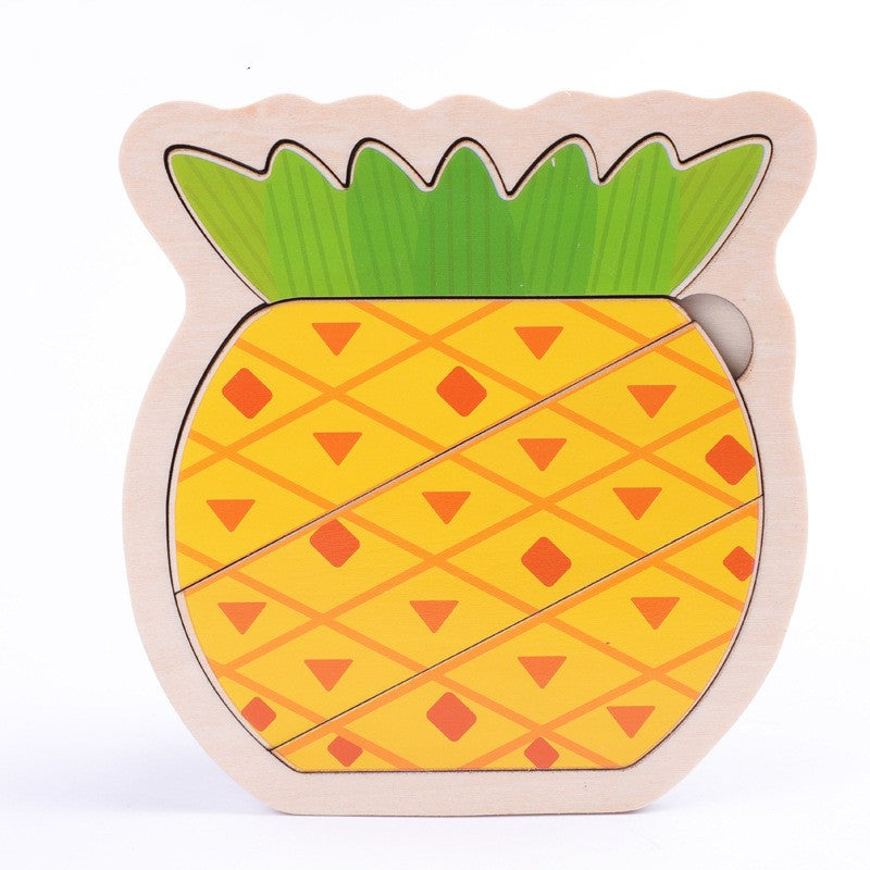 Small Wooden Puzzle Children's Early Education Block Toys