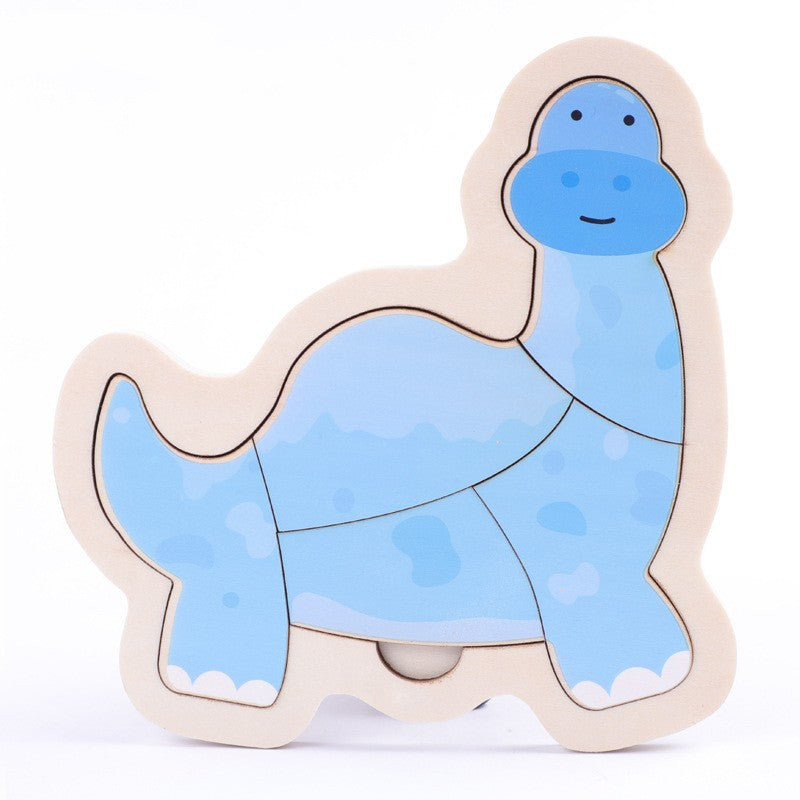 Small Wooden Puzzle Children's Early Education Block Toys