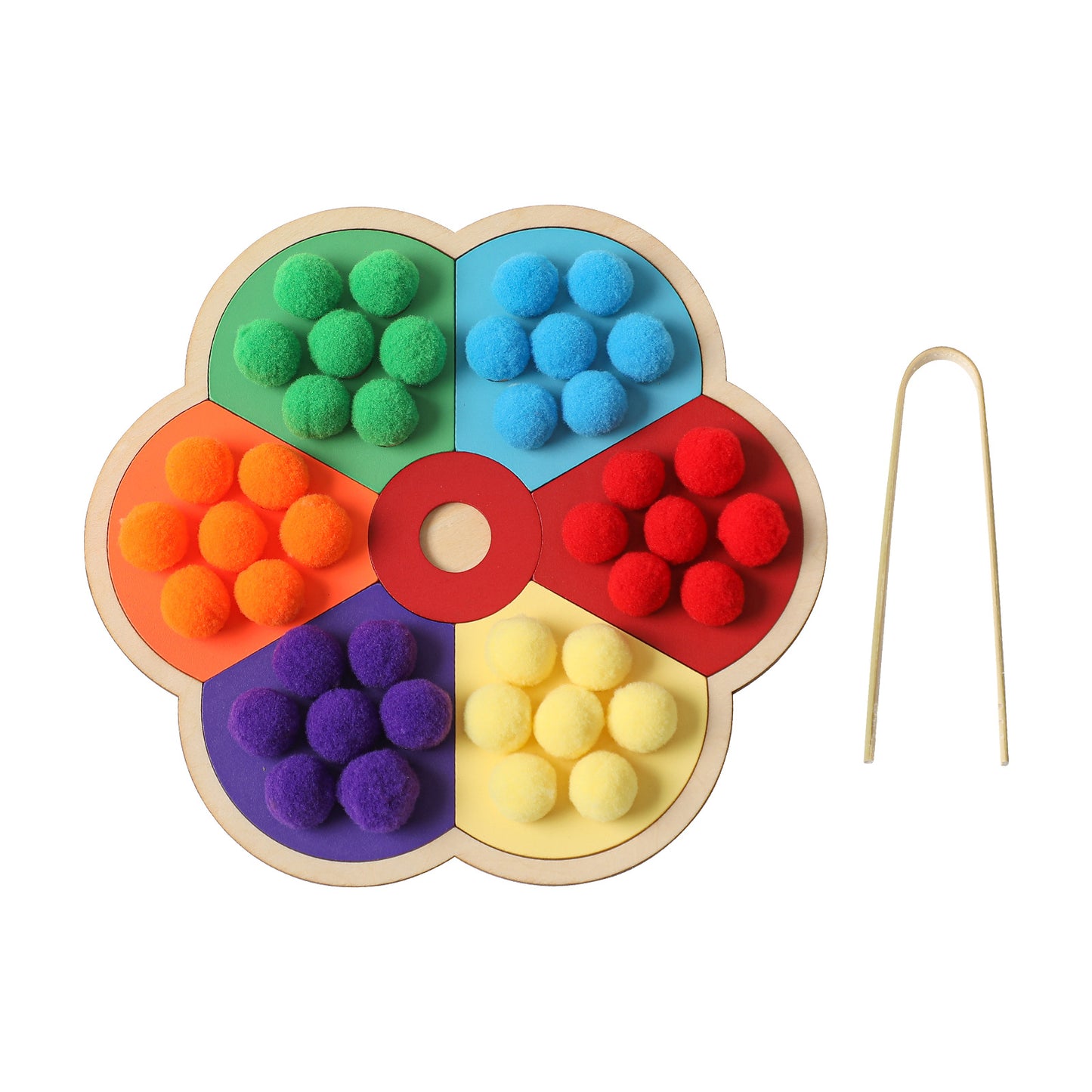 Wooden Children's Early Education Hair Ball Toys