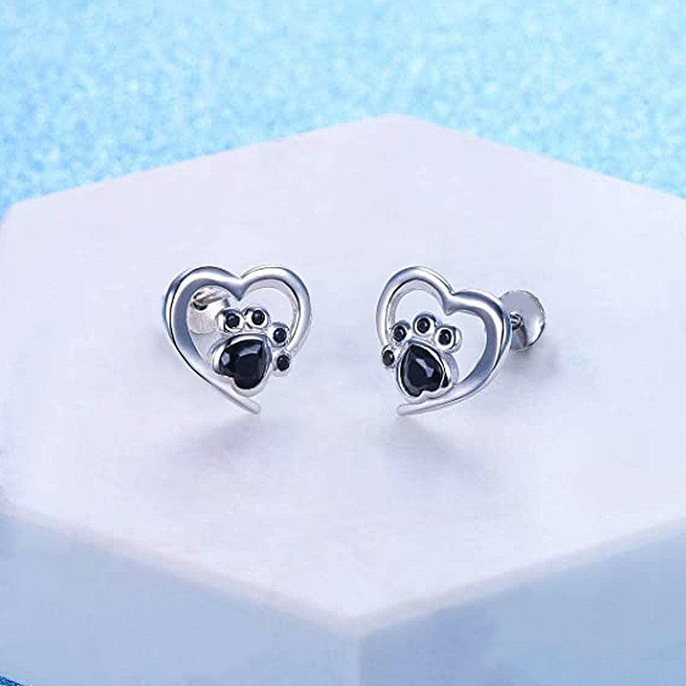 Fashion Hollowed-out Love Footprints Earrings