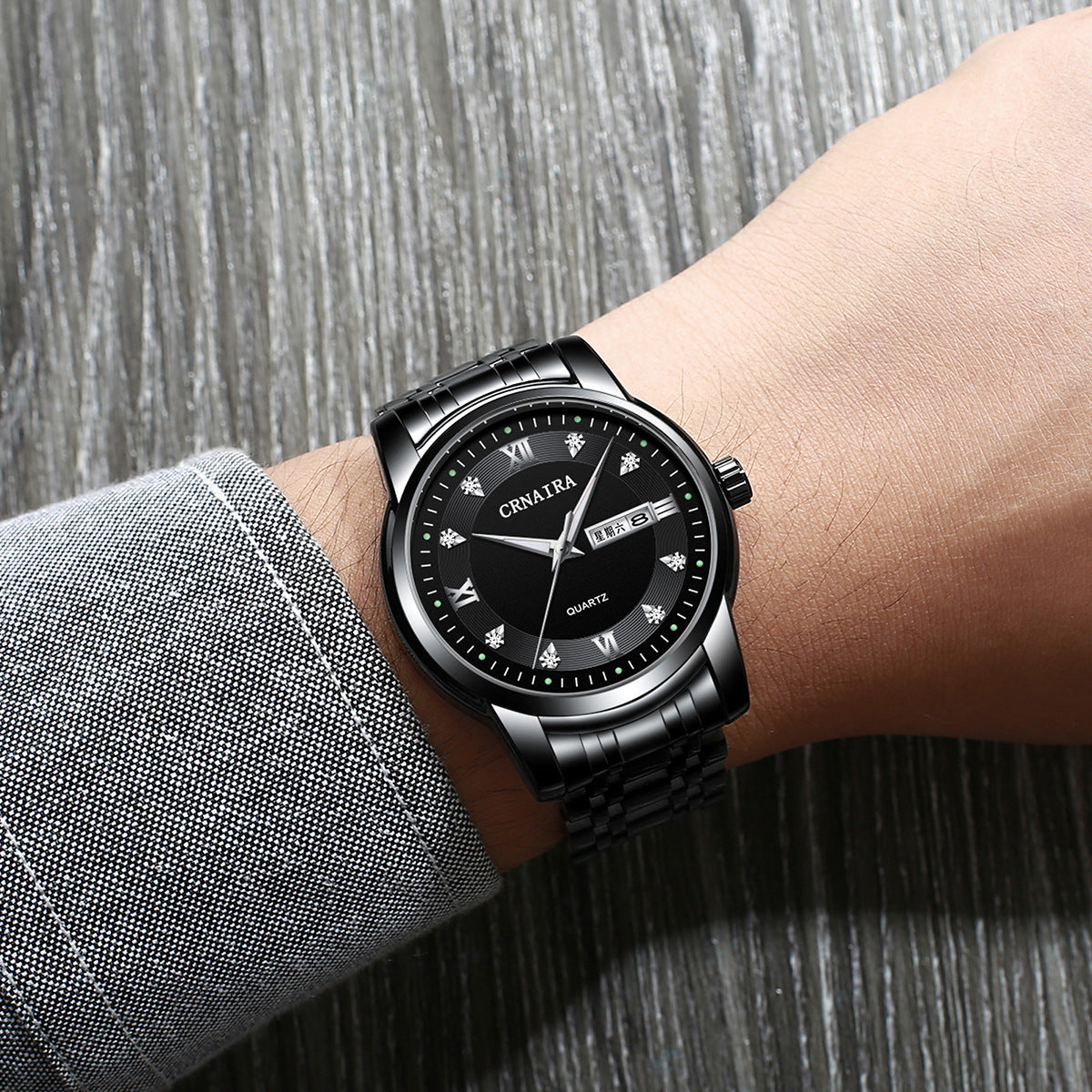 Men's Waterproof Quartz Steel Watch