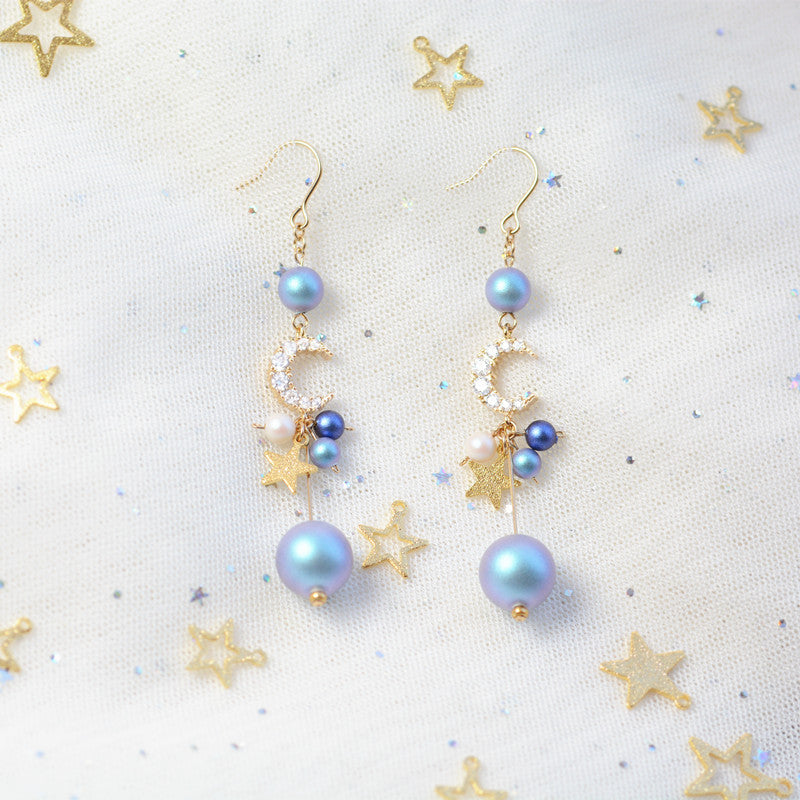Japanese Handmade Earrings Women's Ocean Style