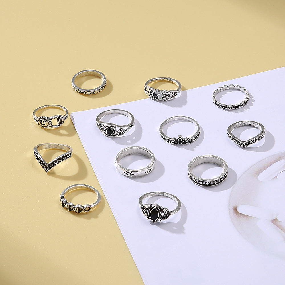 European And American Cross-border Jewelry Retro Style Black Gems