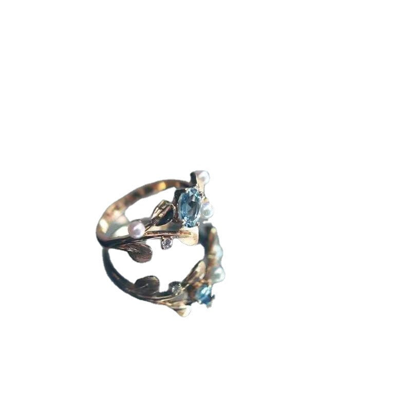 S925 Silver Blue Treasure Ring