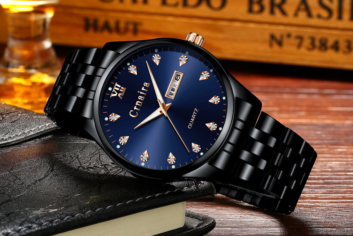 Business Men's Fashion Quartz Calendar Waterproof Watch