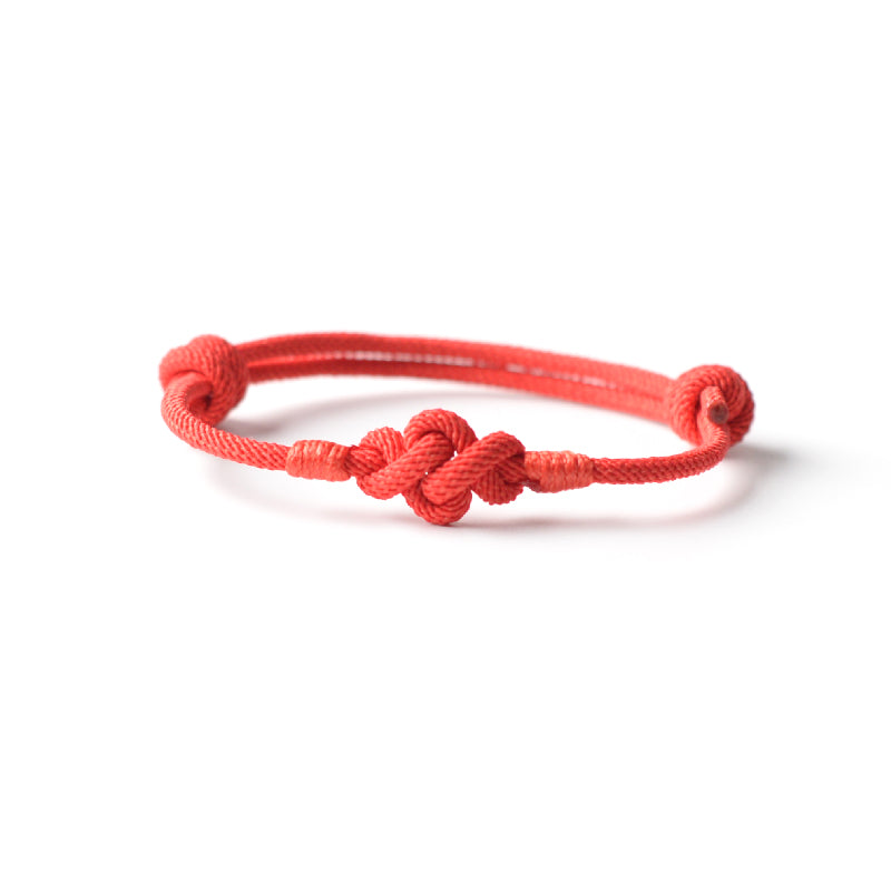 Simple Hand-woven Color Matching Ruyi Knot Carrying Strap
