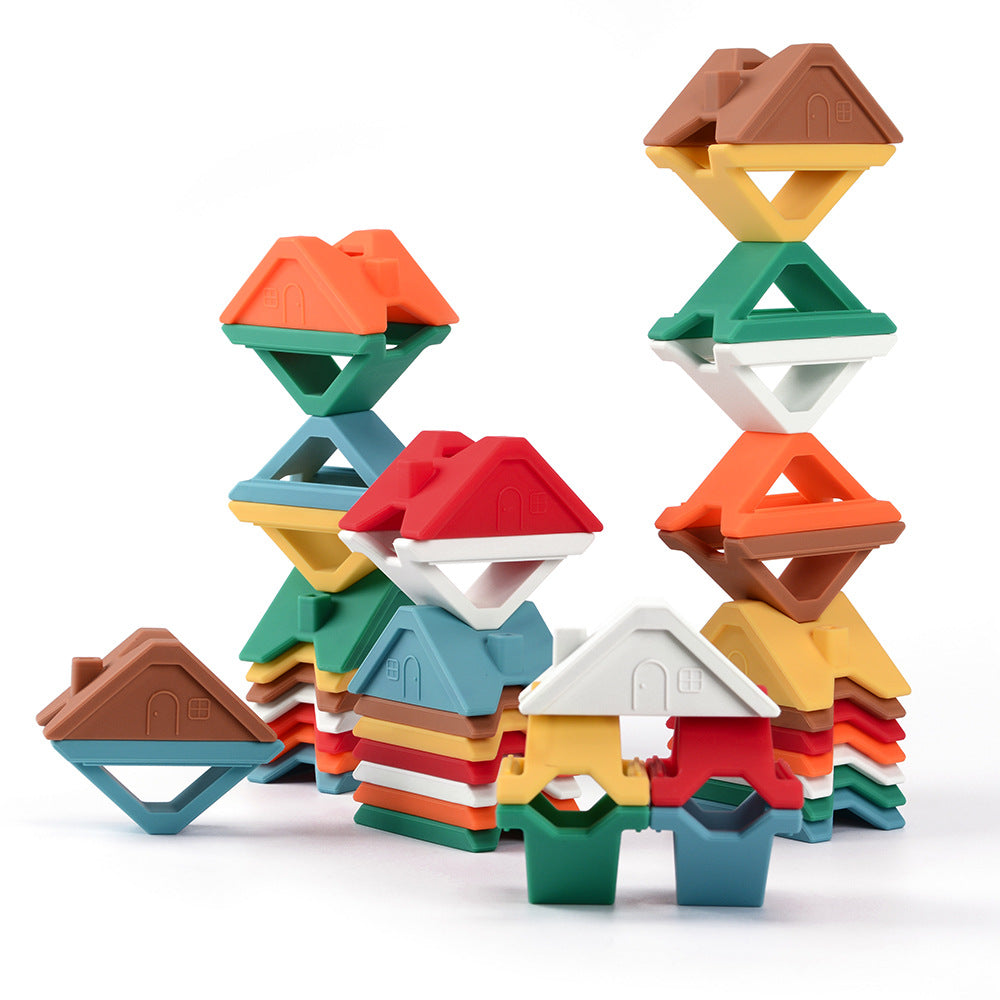 Silicone Jenga Building Blocks Children's Toys Early Education