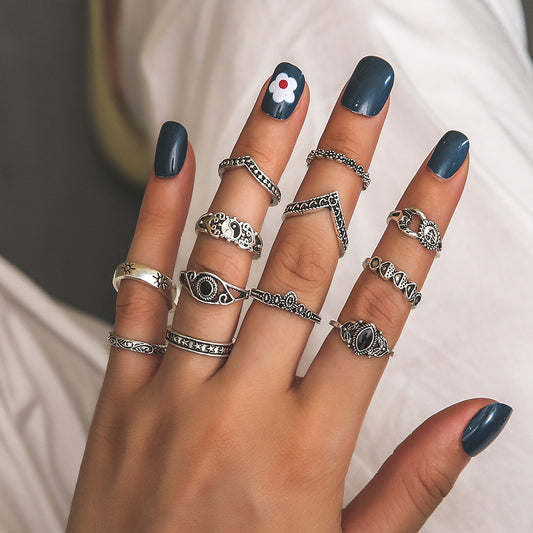 European And American Cross-border Jewelry Retro Style Black Gems