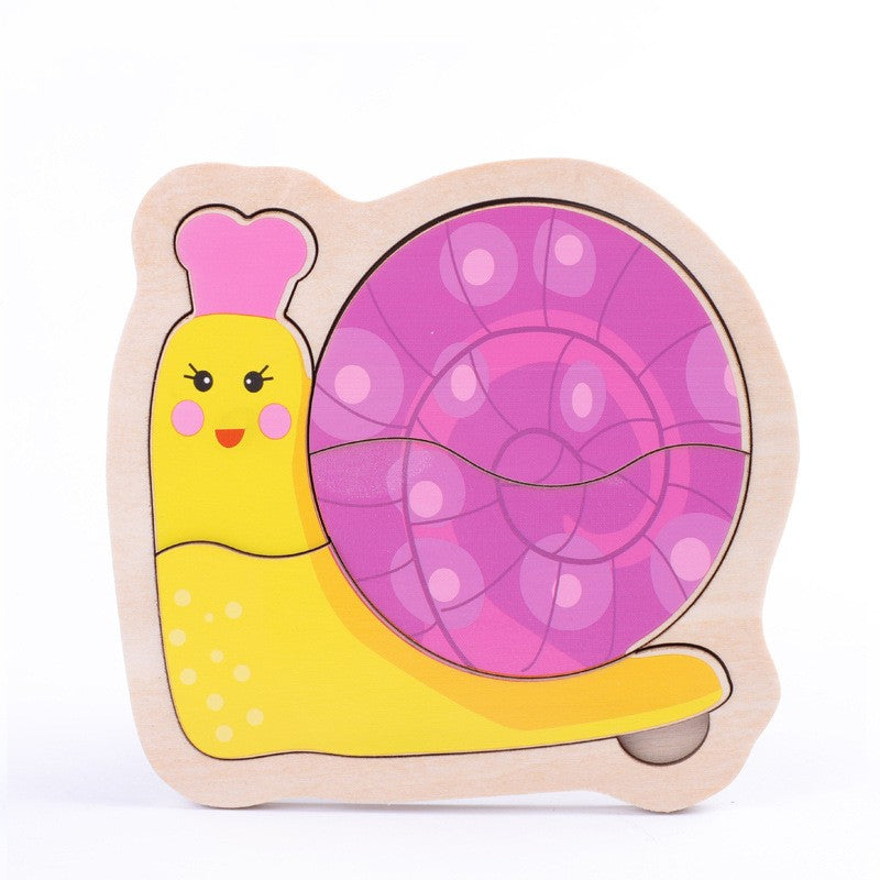 Small Wooden Puzzle Children's Early Education Block Toys
