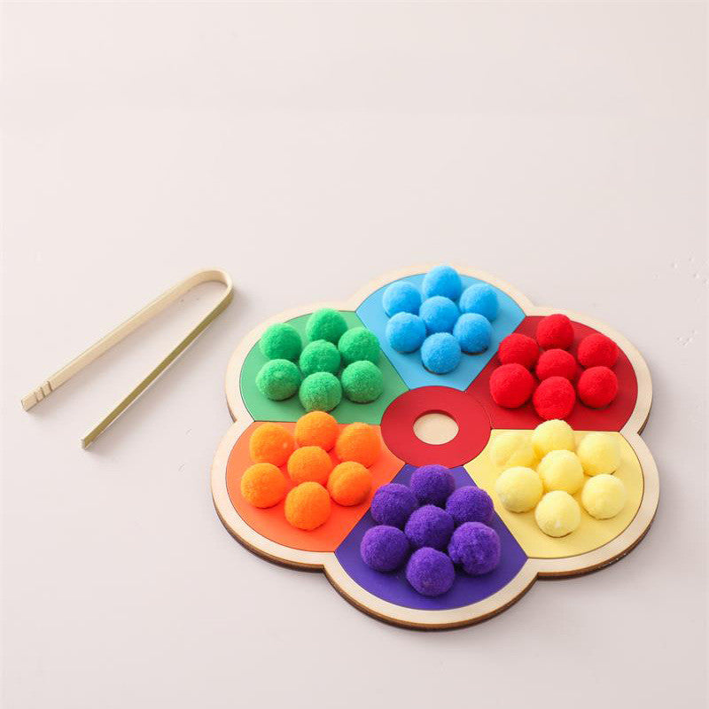 Wooden Children's Early Education Hair Ball Toys
