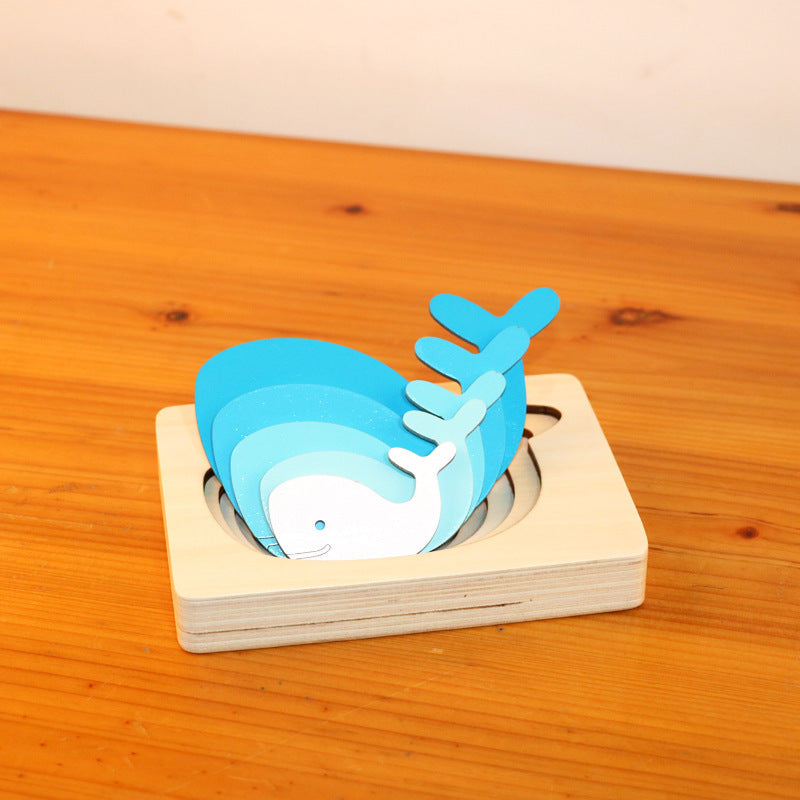 Jigsaw Educational Toys Multi-Story Puzzle Wooden Toys For Early Childhood Education