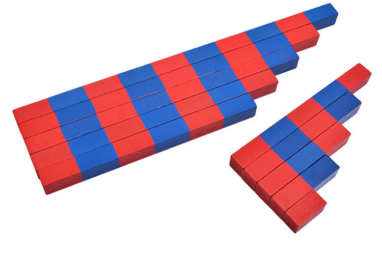 Red and blue number stick early childhood education toys