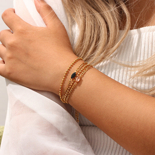 Fashion Simple Double-layer Bead Bracelet