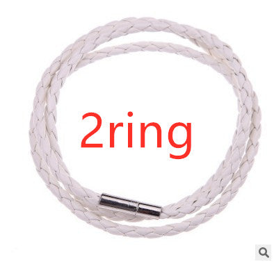 Personalized Mens Braided Genuine Leather Bracelet Stainless Steel Custom Beads Name Charm Bracelet For Men With Family Names