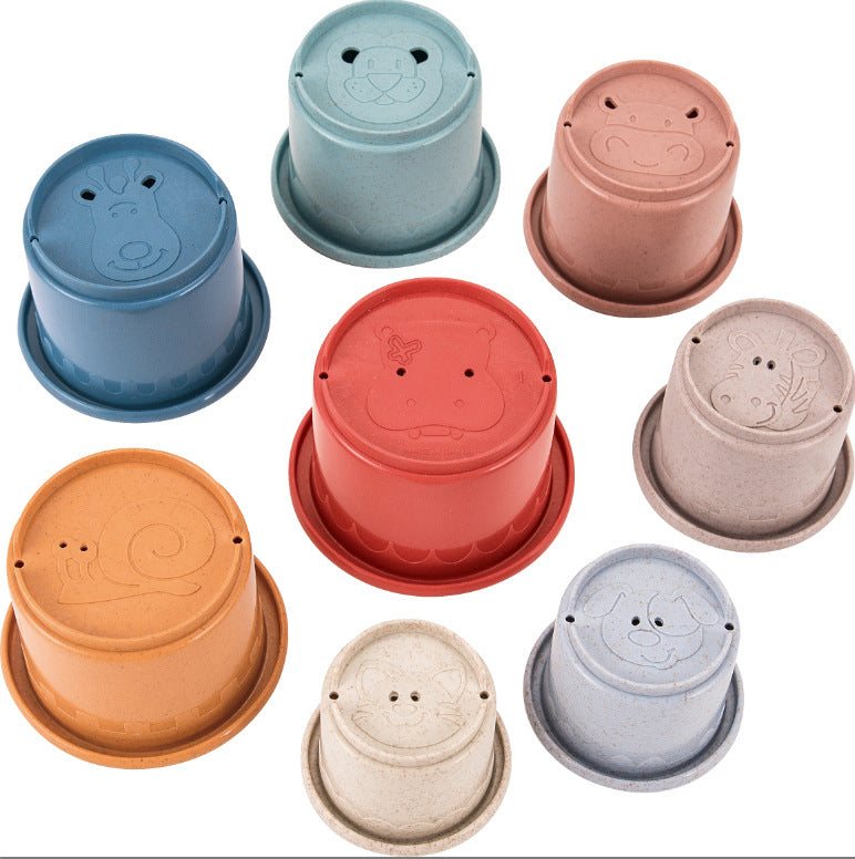Straw color science and education bath toys