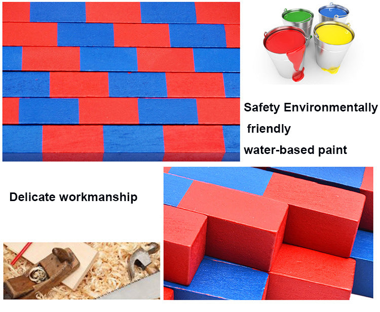 Red and blue number stick early childhood education toys