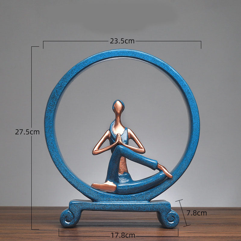 Creative Yoga Girl Resin Crafts Figure Ornaments
