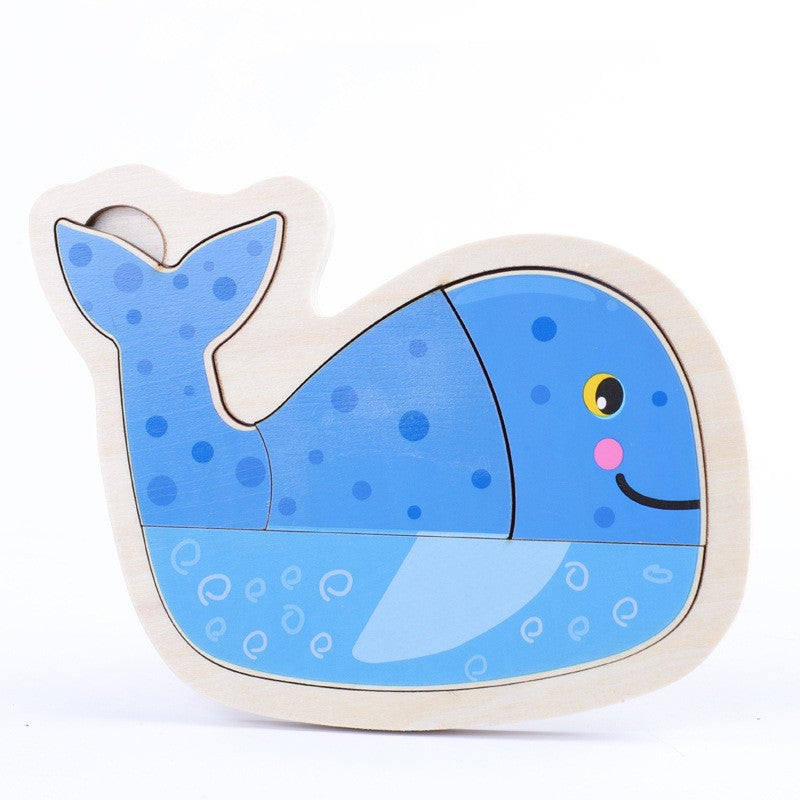 Small Wooden Puzzle Children's Early Education Block Toys