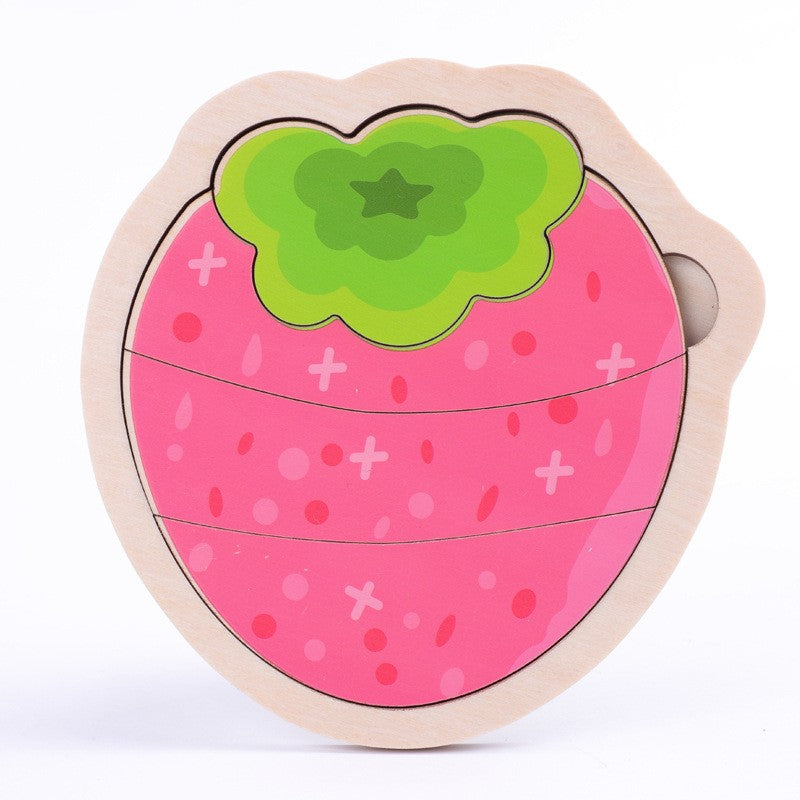Small Wooden Puzzle Children's Early Education Block Toys