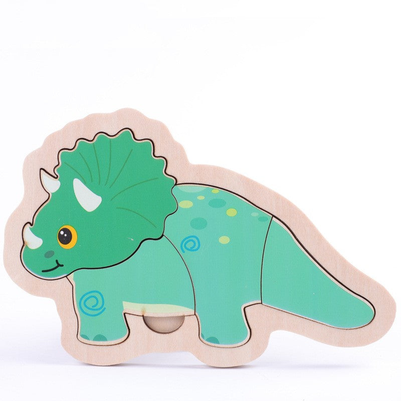 Small Wooden Puzzle Children's Early Education Block Toys