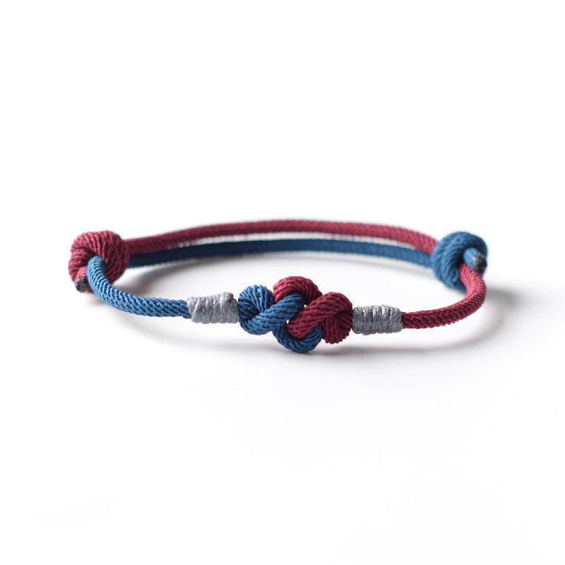 Simple Hand-woven Color Matching Ruyi Knot Carrying Strap