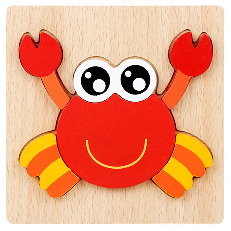 3D Three-dimensional Children's Wooden Toys Early Education Puzzle