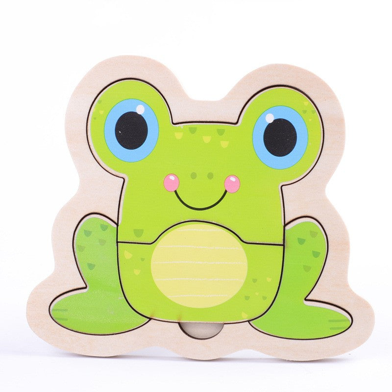 Small Wooden Puzzle Children's Early Education Block Toys