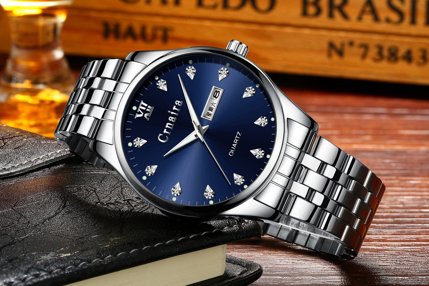 Business Men's Fashion Quartz Calendar Waterproof Watch