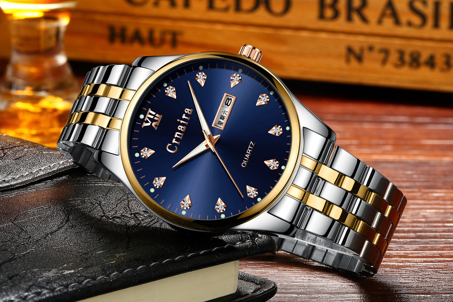 Business Men's Fashion Quartz Calendar Waterproof Watch