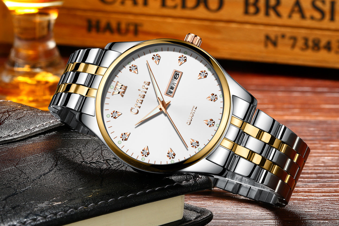 Business Men's Fashion Quartz Calendar Waterproof Watch