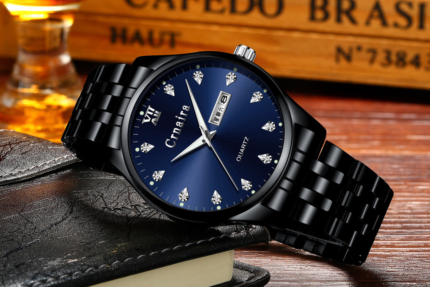 Business Men's Fashion Quartz Calendar Waterproof Watch