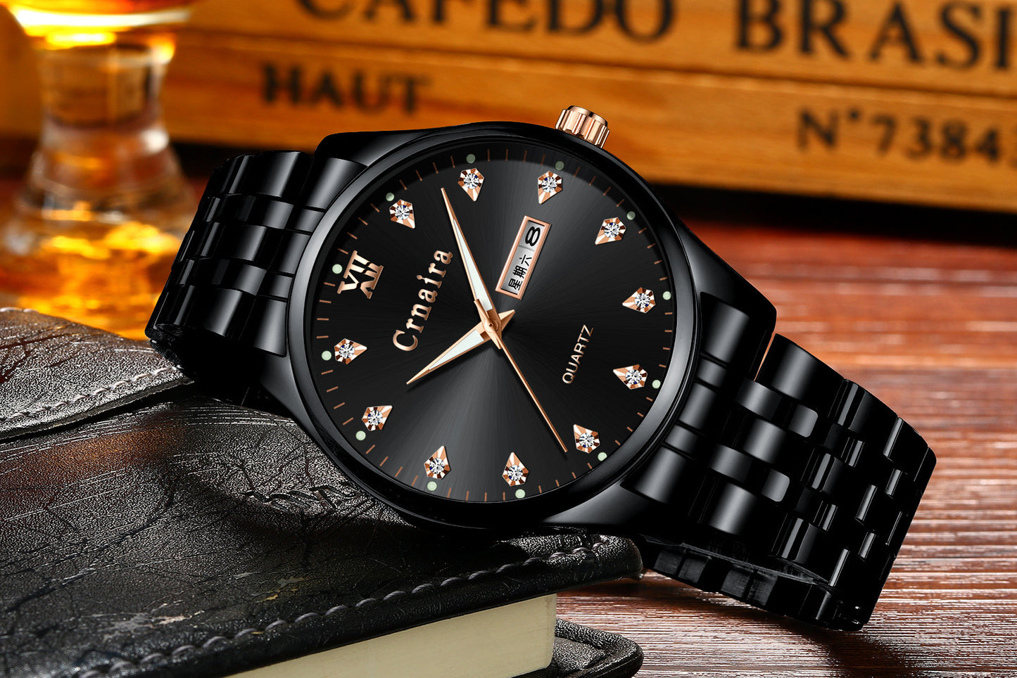 Business Men's Fashion Quartz Calendar Waterproof Watch
