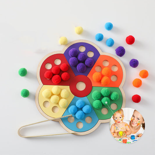 Wooden Children's Early Education Hair Ball Toys