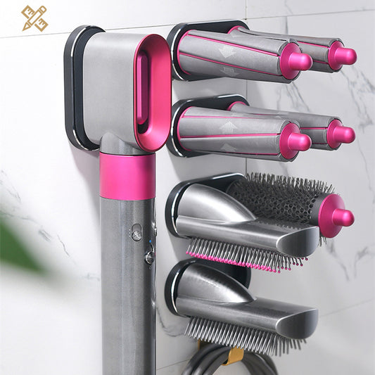 Hair Dryer Holder Wall Mount Storage For Storage Rack For Hair Curling Iron Wand Bathroom