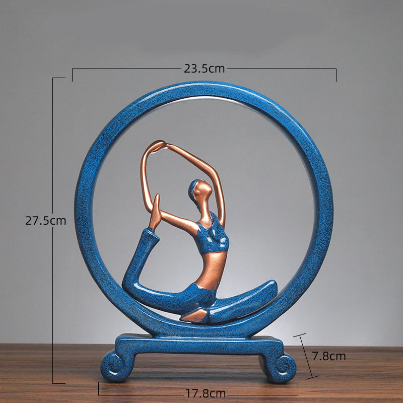 Creative Yoga Girl Resin Crafts Figure Ornaments