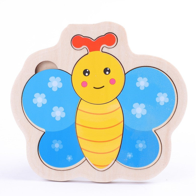 Small Wooden Puzzle Children's Early Education Block Toys